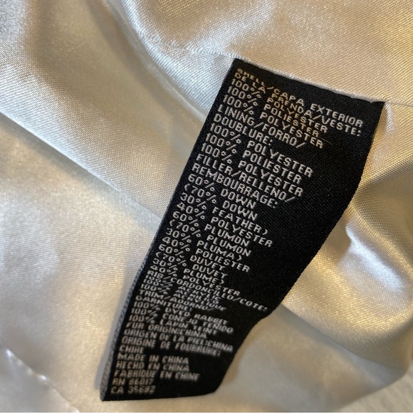 Bebe White Belted Puffer Jacket With A Faux Fur Hood Down Feather Fill Size L - Picture 7 of 13